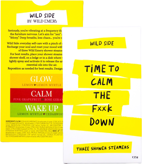Wild Emery Cheeky Shower Steamers - Time To Calm The Fxxk Down