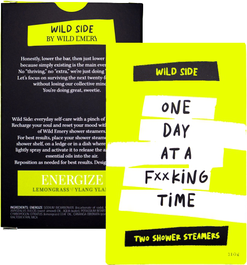 Wild Emery Wild Side Shower Steamers - One Day At A Fxxking Time