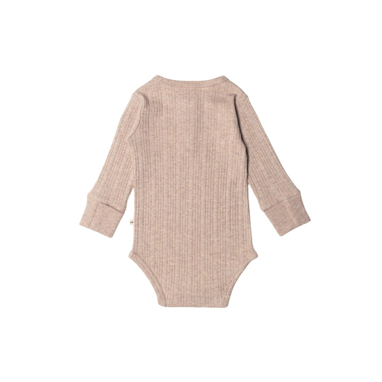 Woolbabe Organic Cotton & Merino Long Sleeve Henley Bodysuit