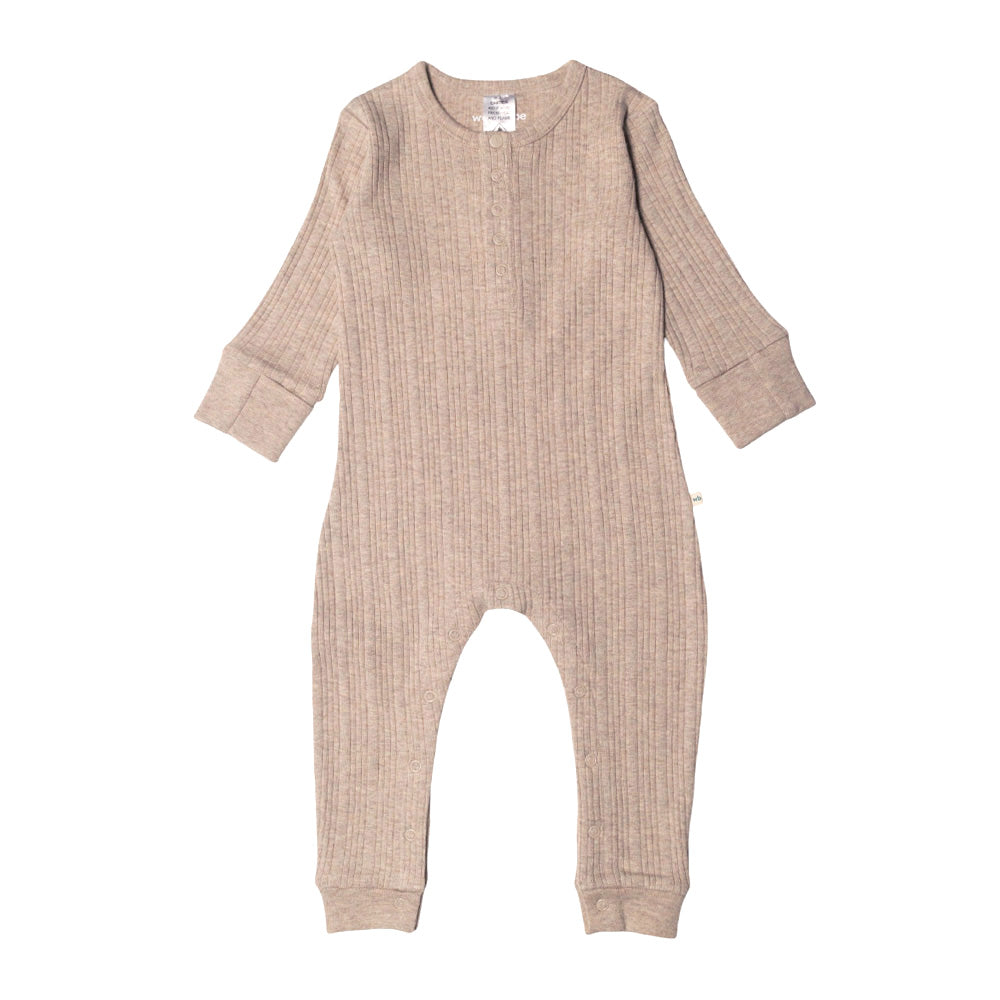 Woolbabe Organic Cotton/Merino Long Sleeve Henley Suit