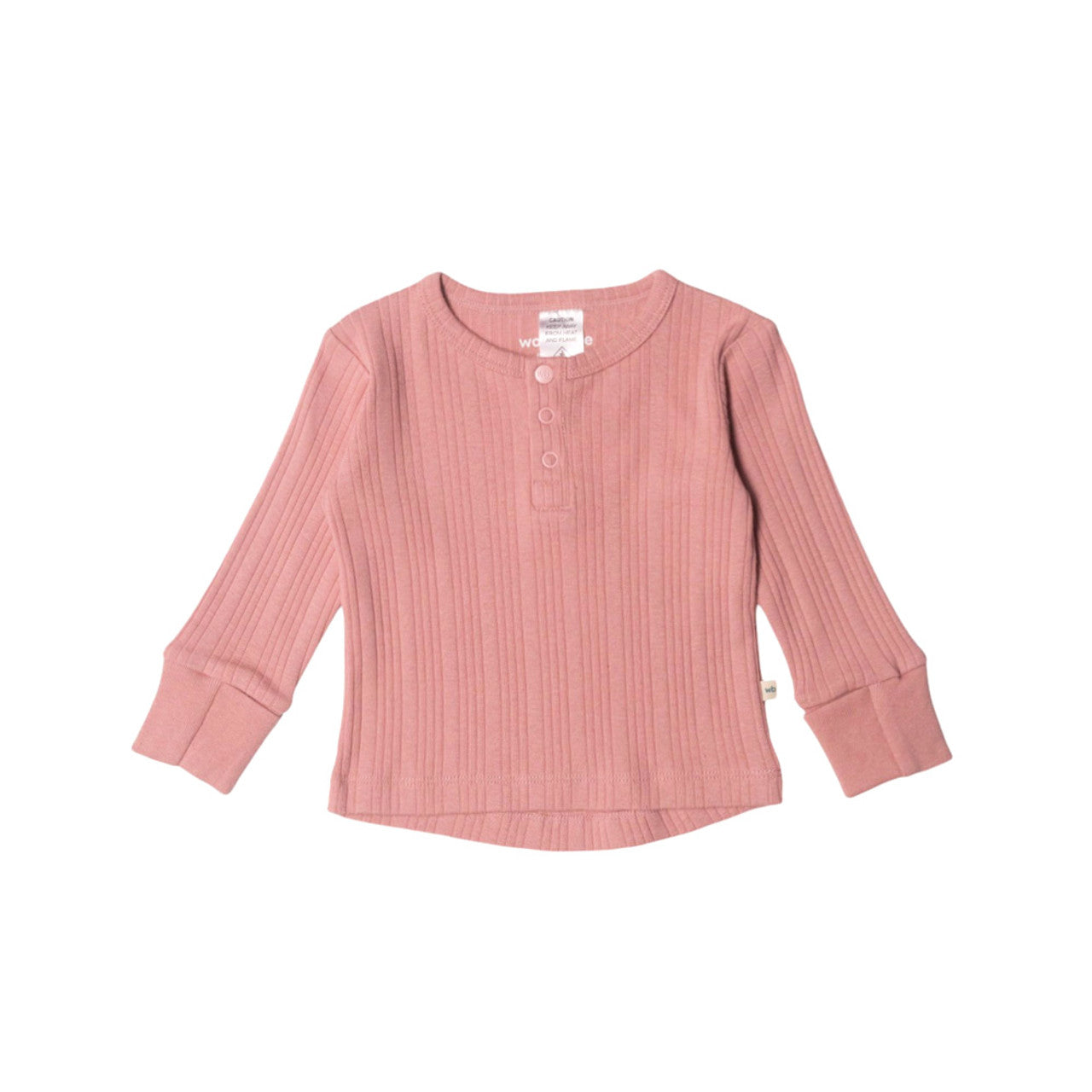 Woolbabe Organic Cotton/Merino Long Sleeve Henley Top