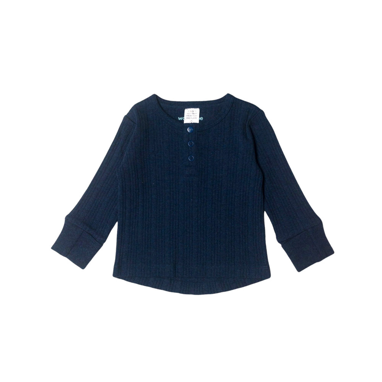 Woolbabe Organic Cotton/Merino Long Sleeve Henley Top
