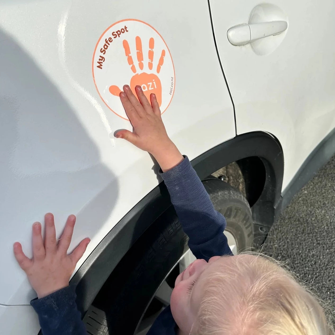 vehicle safe spot sticker