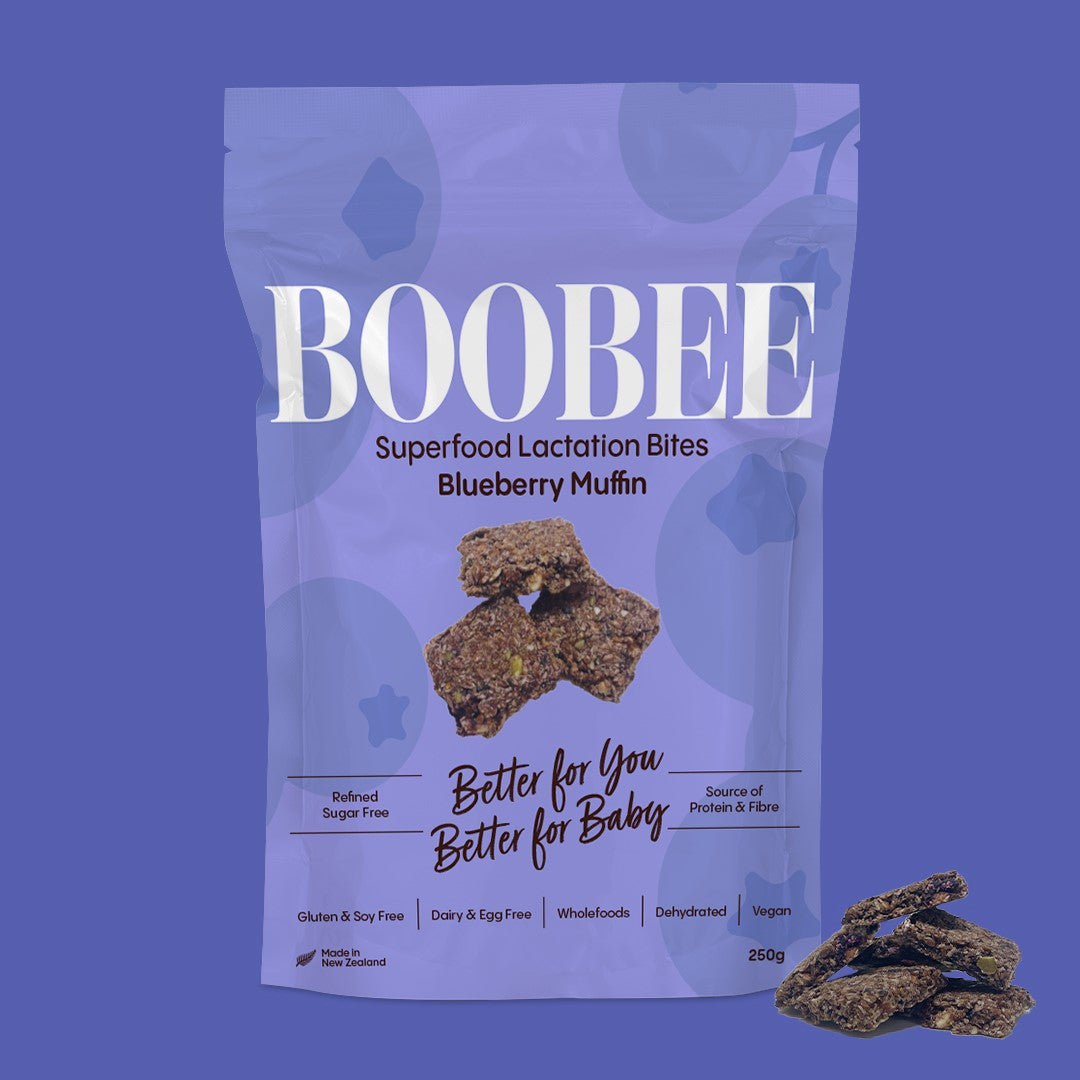 boobee superfood lactation bites - blueberry muffin