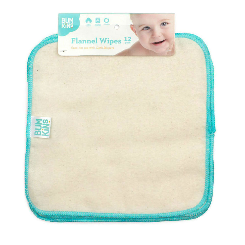 bumkins reusable cloth wipes - 12 pack
