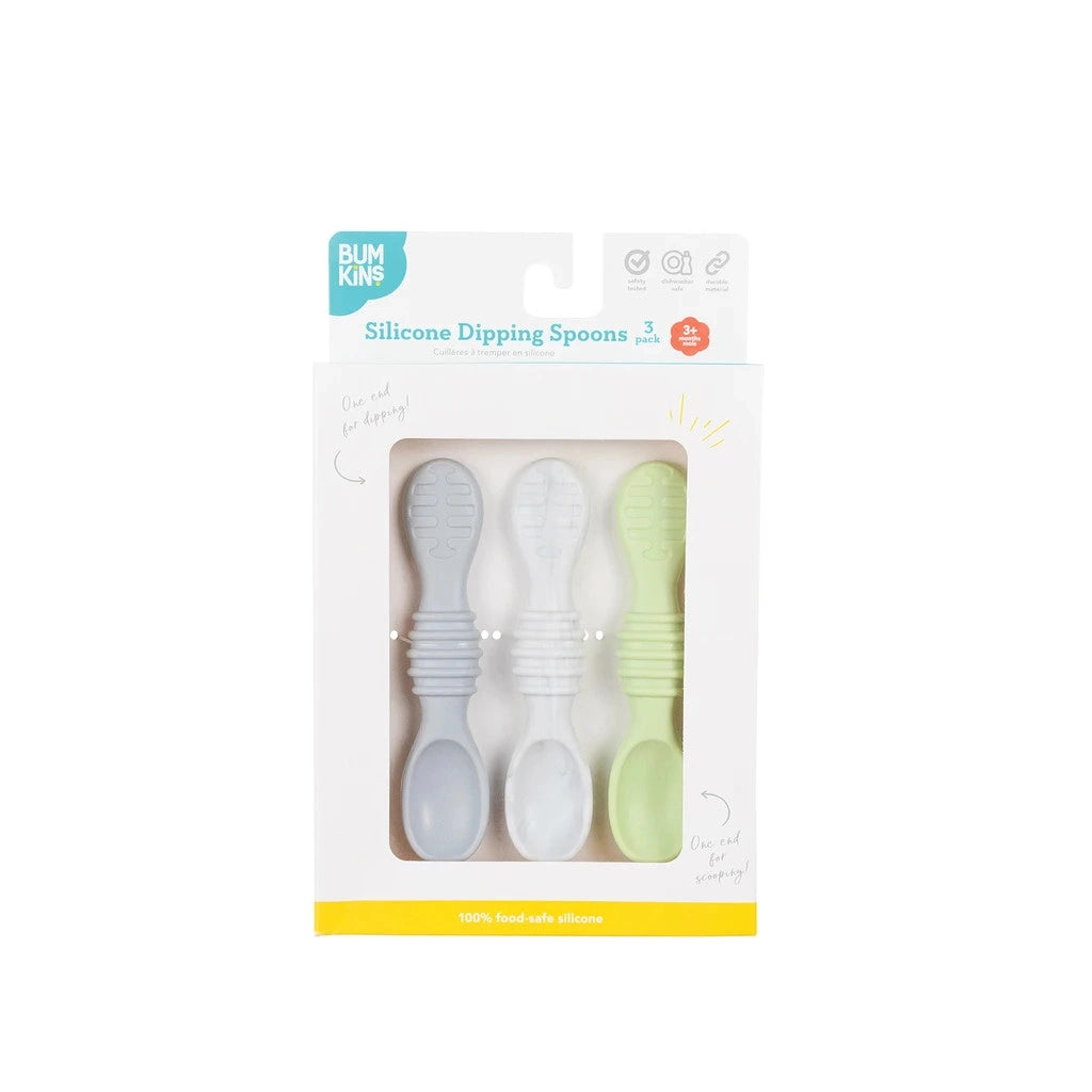 bumkins silicone dipping spoons - 3 pack