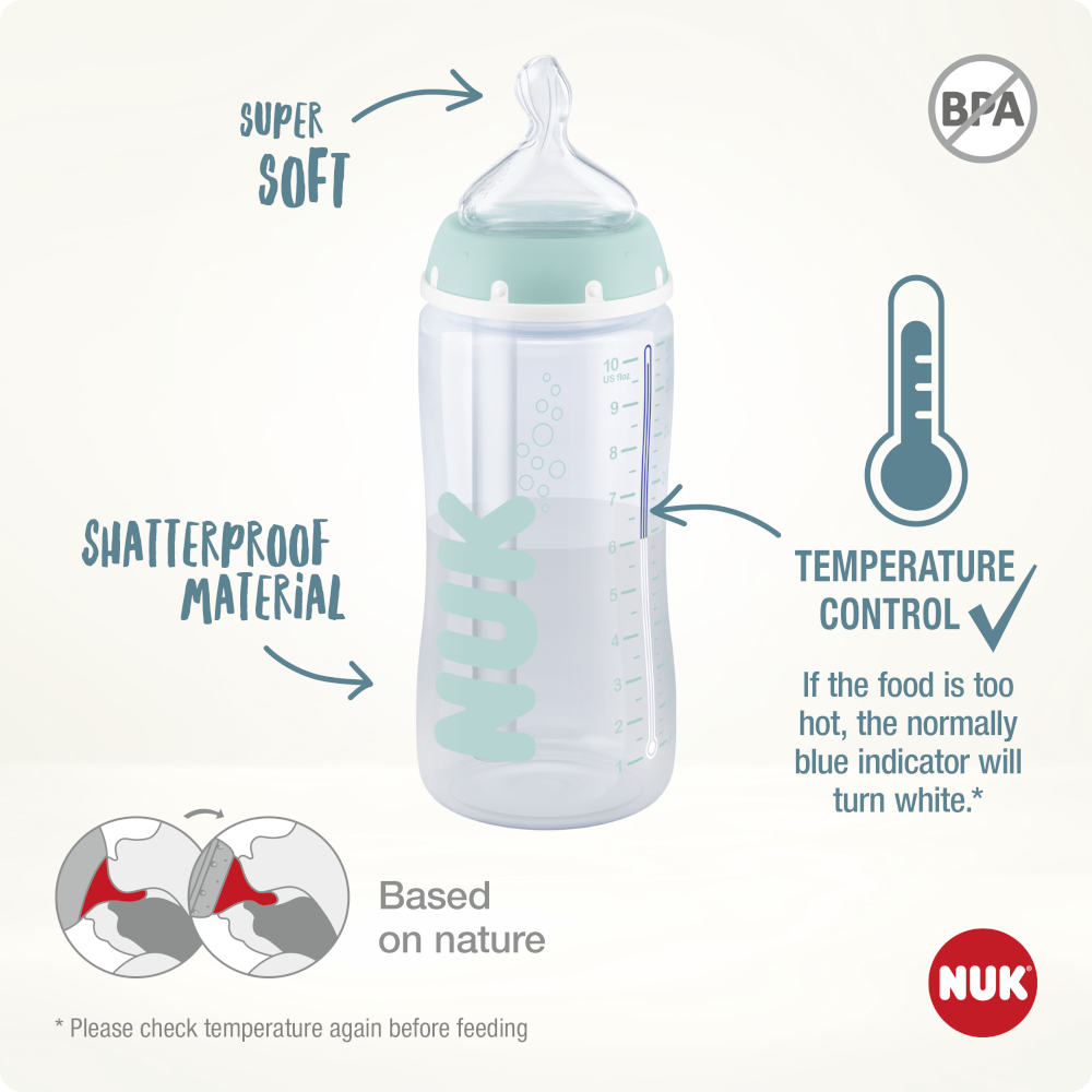 nuk anti colic professional bottle with temperature control
