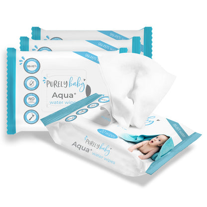 purely baby aqua+ water baby wipes